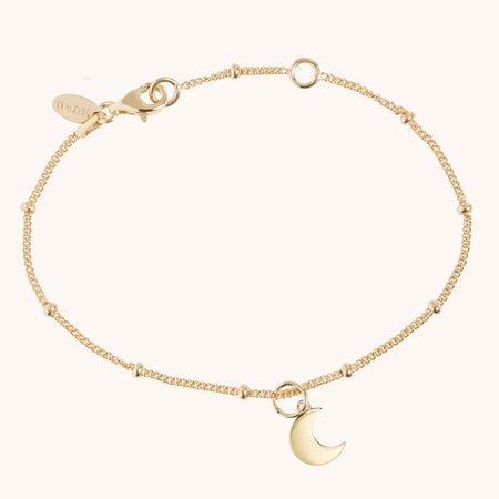 Personalised Moon Bracelet Gold